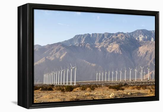 California, USA: A Huge Onshore Wind Farm Near Palm Springs / Desert Hot Springs-Axel Brunst-Framed Premier Image Canvas