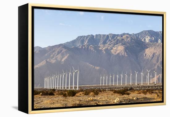 California, USA: A Huge Onshore Wind Farm Near Palm Springs / Desert Hot Springs-Axel Brunst-Framed Premier Image Canvas