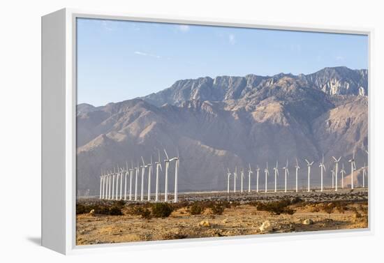 California, USA: A Huge Onshore Wind Farm Near Palm Springs / Desert Hot Springs-Axel Brunst-Framed Premier Image Canvas