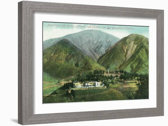 California - View of Arrowhead Hot Springs Grounds Near San Bernardino-Lantern Press-Framed Art Print