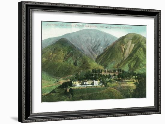 California - View of Arrowhead Hot Springs Grounds Near San Bernardino-Lantern Press-Framed Art Print