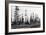 California - View of Oil Fields near Los Angeles-Lantern Press-Framed Art Print