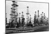 California - View of Oil Fields near Los Angeles-Lantern Press-Mounted Art Print