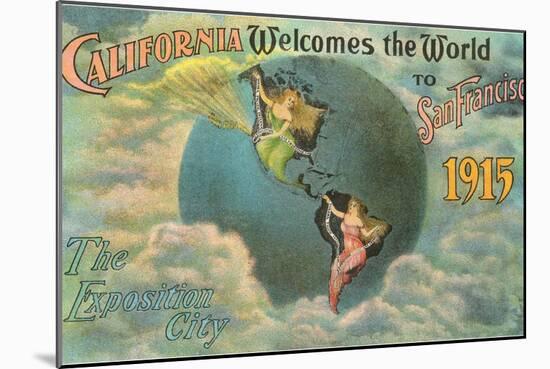 California Welcomes the World, San Francisco-null-Mounted Art Print