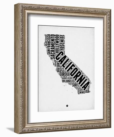 California Word Cloud 2-NaxArt-Framed Premium Giclee Print