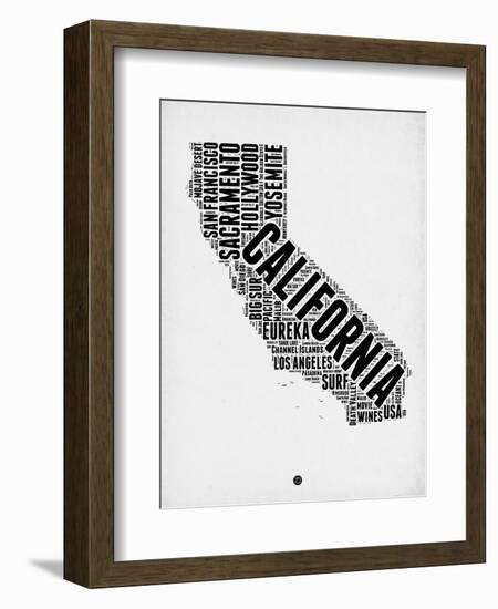 California Word Cloud 2-NaxArt-Framed Premium Giclee Print