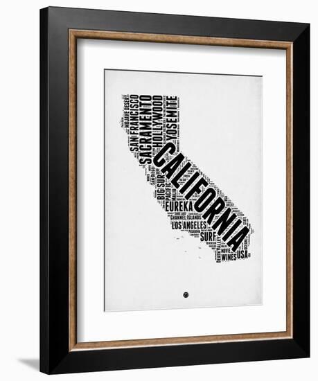 California Word Cloud 2-NaxArt-Framed Premium Giclee Print