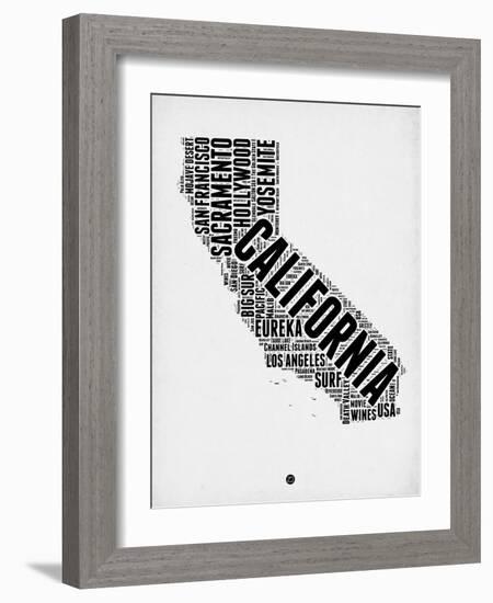 California Word Cloud 2-NaxArt-Framed Art Print