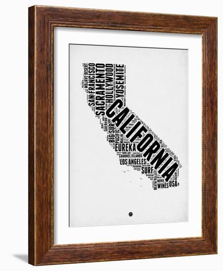 California Word Cloud 2-NaxArt-Framed Art Print