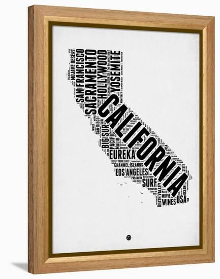 California Word Cloud 2-NaxArt-Framed Stretched Canvas