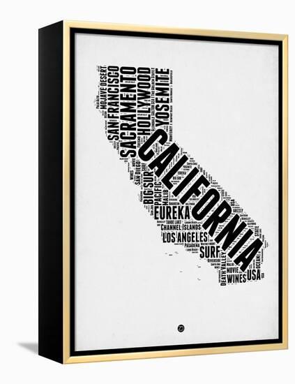 California Word Cloud 2-NaxArt-Framed Stretched Canvas