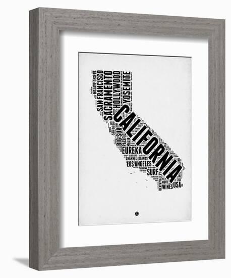 California Word Cloud 2-NaxArt-Framed Art Print