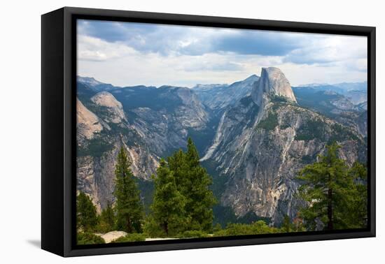 California, Yosemite National Park, Half Dome, North Dome and Mount Watkins-Bernard Friel-Framed Premier Image Canvas