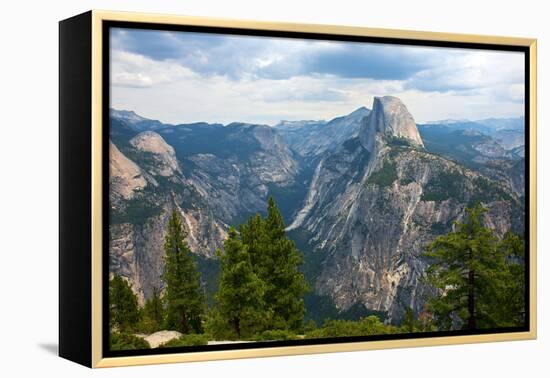 California, Yosemite National Park, Half Dome, North Dome and Mount Watkins-Bernard Friel-Framed Premier Image Canvas