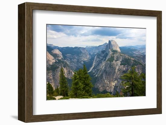 California, Yosemite National Park, Half Dome, North Dome and Mount Watkins-Bernard Friel-Framed Photographic Print