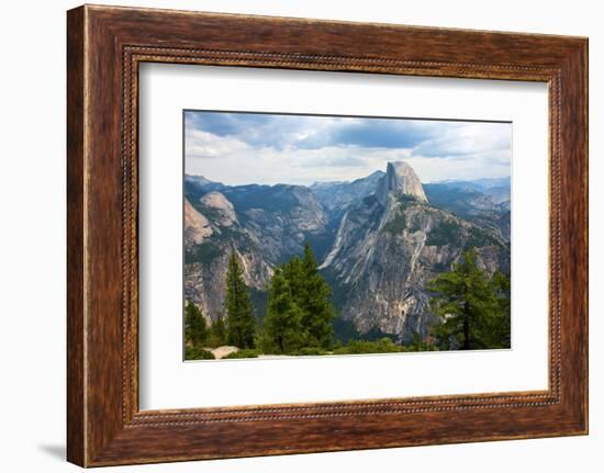 California, Yosemite National Park, Half Dome, North Dome and Mount Watkins-Bernard Friel-Framed Photographic Print