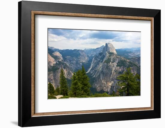 California, Yosemite National Park, Half Dome, North Dome and Mount Watkins-Bernard Friel-Framed Photographic Print