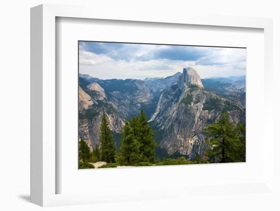 California, Yosemite National Park, Half Dome, North Dome and Mount Watkins-Bernard Friel-Framed Photographic Print