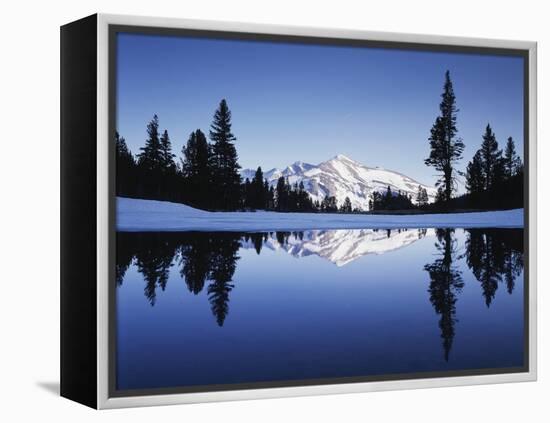 California, Yosemite National Park, Mammoth Peak and Tarn at Tioga Pass-Christopher Talbot Frank-Framed Premier Image Canvas