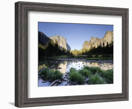 California, Yosemite National Park, Merced River, El Capitan and Valley View, USA-Michele Falzone-Framed Photographic Print