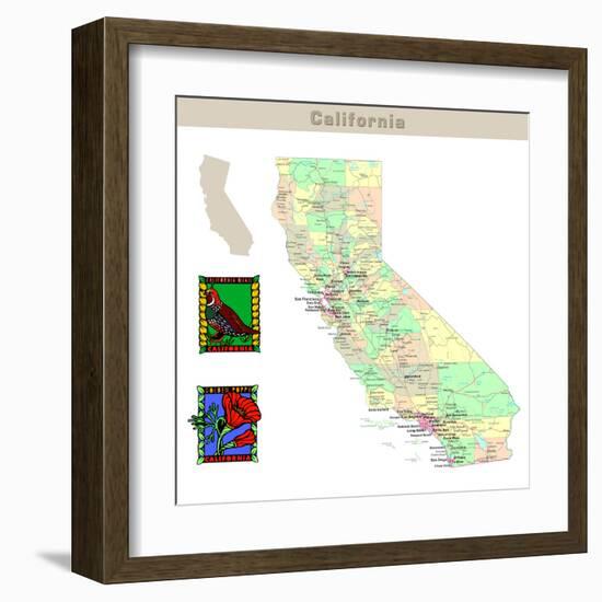 California-IndianSummer-Framed Art Print