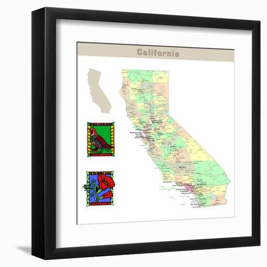 California-IndianSummer-Framed Art Print