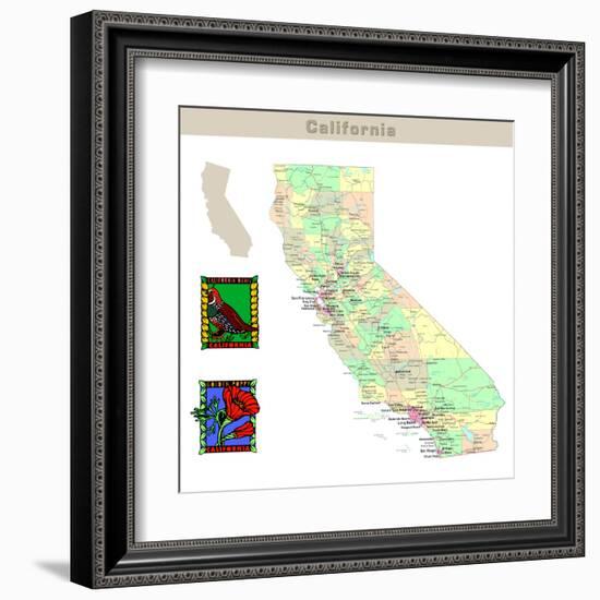 California-IndianSummer-Framed Art Print