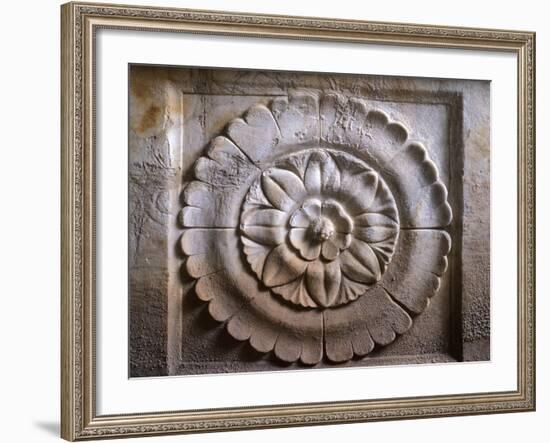 Calisna Sepu Urn, Detail of a Rose from the Rear Decoration-null-Framed Giclee Print