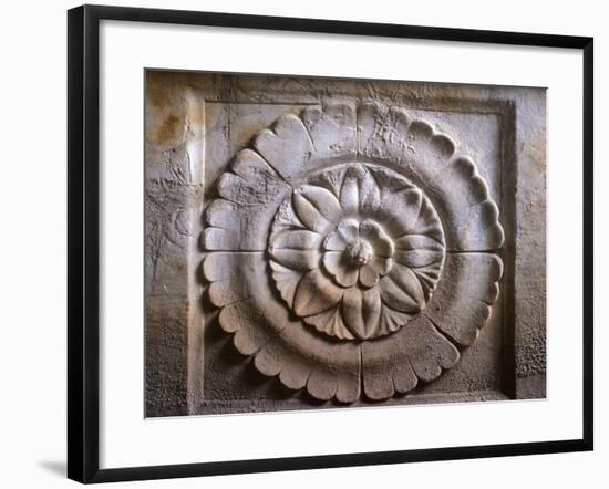 Calisna Sepu Urn, Detail of a Rose from the Rear Decoration-null-Framed Giclee Print