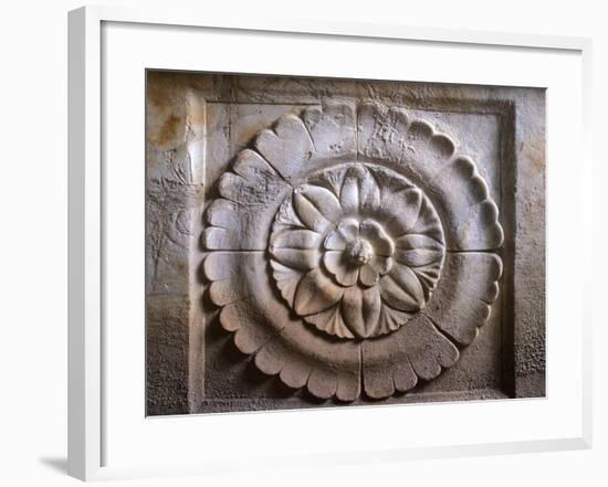 Calisna Sepu Urn, Detail of a Rose from the Rear Decoration-null-Framed Giclee Print