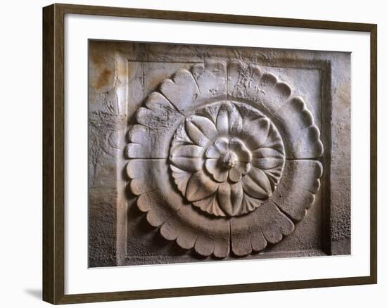 Calisna Sepu Urn, Detail of a Rose from the Rear Decoration-null-Framed Giclee Print