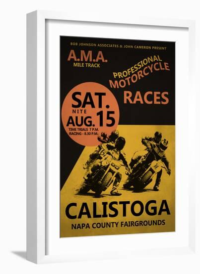 Calistoga Motorcycle Races-Mark Rogan-Framed Art Print