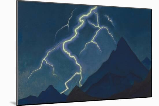 Call of the Heaven. Lightning, 1935-1936-Nicholas Roerich-Mounted Giclee Print