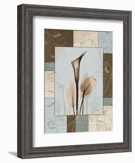 Calla Blue Brown 1-Albert Koetsier-Framed Art Print