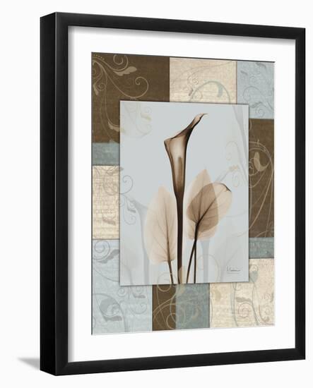 Calla Blue Brown 1-Albert Koetsier-Framed Art Print