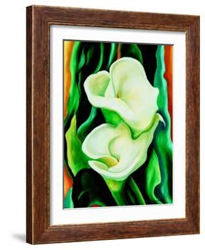 Calla lilies-Hyunah Kim-Framed Art Print