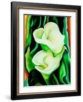 Calla lilies-Hyunah Kim-Framed Art Print