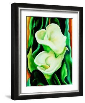 Calla lilies-Hyunah Kim-Framed Art Print