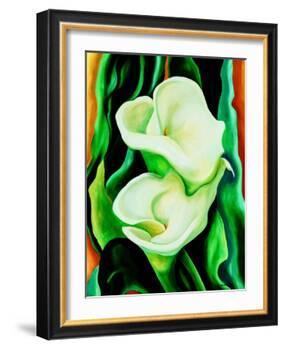 Calla lilies-Hyunah Kim-Framed Art Print