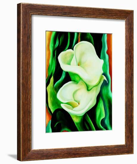 Calla lilies-Hyunah Kim-Framed Premium Giclee Print