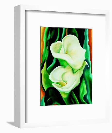 Calla lilies-Hyunah Kim-Framed Art Print