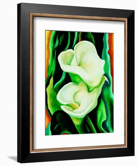 Calla lilies-Hyunah Kim-Framed Art Print