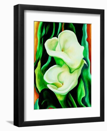 Calla lilies-Hyunah Kim-Framed Art Print