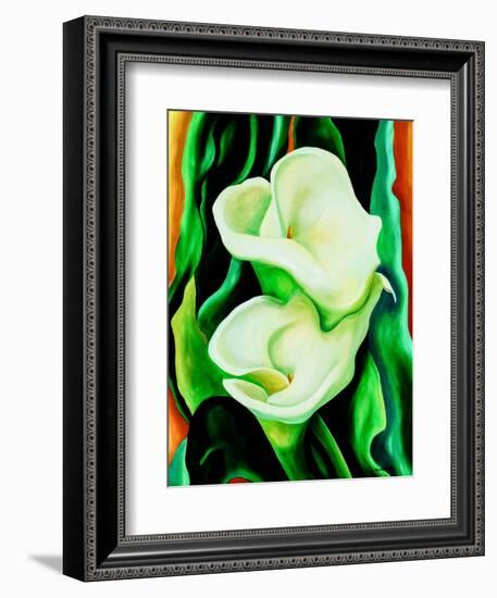 Calla lilies-Hyunah Kim-Framed Art Print