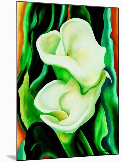 Calla lilies-Hyunah Kim-Mounted Premium Giclee Print