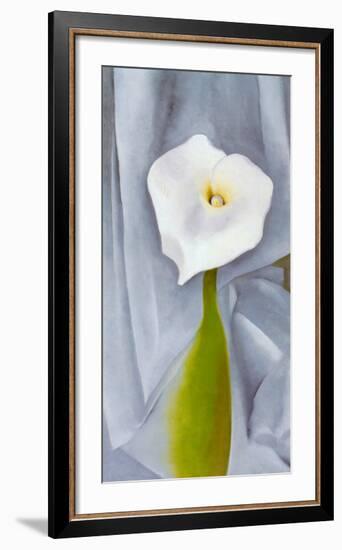 Calla Lilly On Grey-Georgia O'Keeffe-Framed Art Print