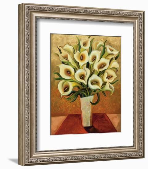 Calla Lily Bouquet-Shelly Bartek-Framed Art Print