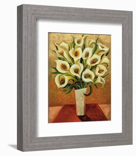 Calla Lily Bouquet-Shelly Bartek-Framed Art Print