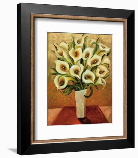 Calla Lily Bouquet-Shelly Bartek-Framed Art Print