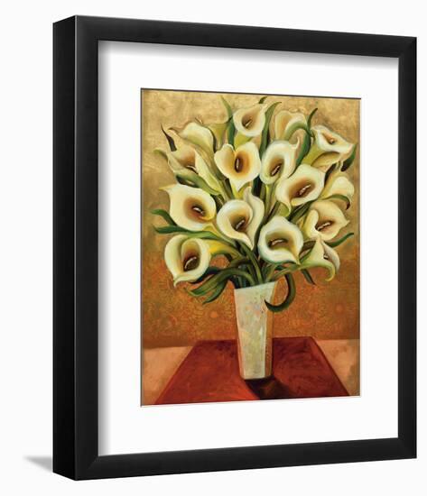 Calla Lily Bouquet-Shelly Bartek-Framed Art Print